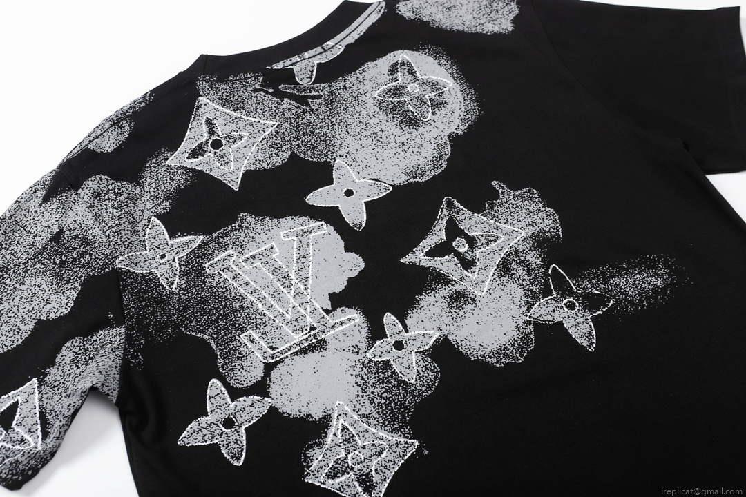 LV 1AAU5B Louis Vuitton Print Cotton Jersey Men Women’s T-shirt L56200