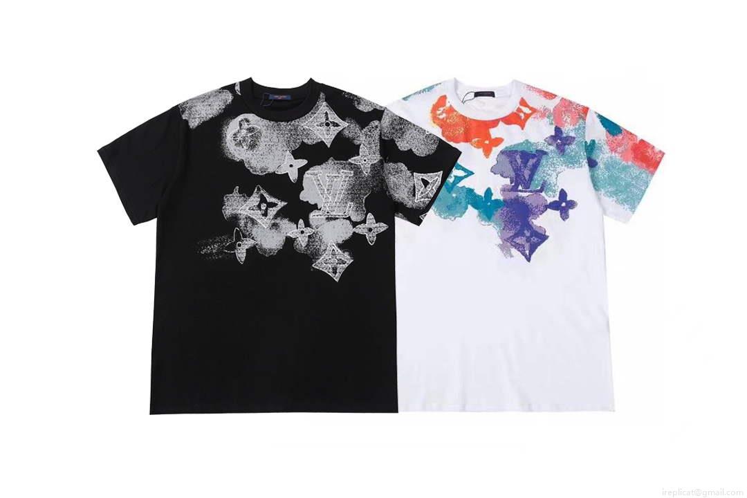 LV 1AAU5B Louis Vuitton Print Cotton Jersey Men Women’s T-shirt L56200