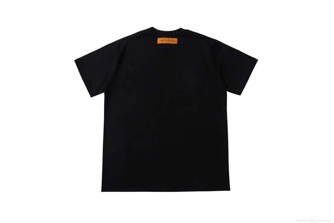 LV 1AAU5B Louis Vuitton Print Cotton Jersey Men Women’s T-shirt L56202