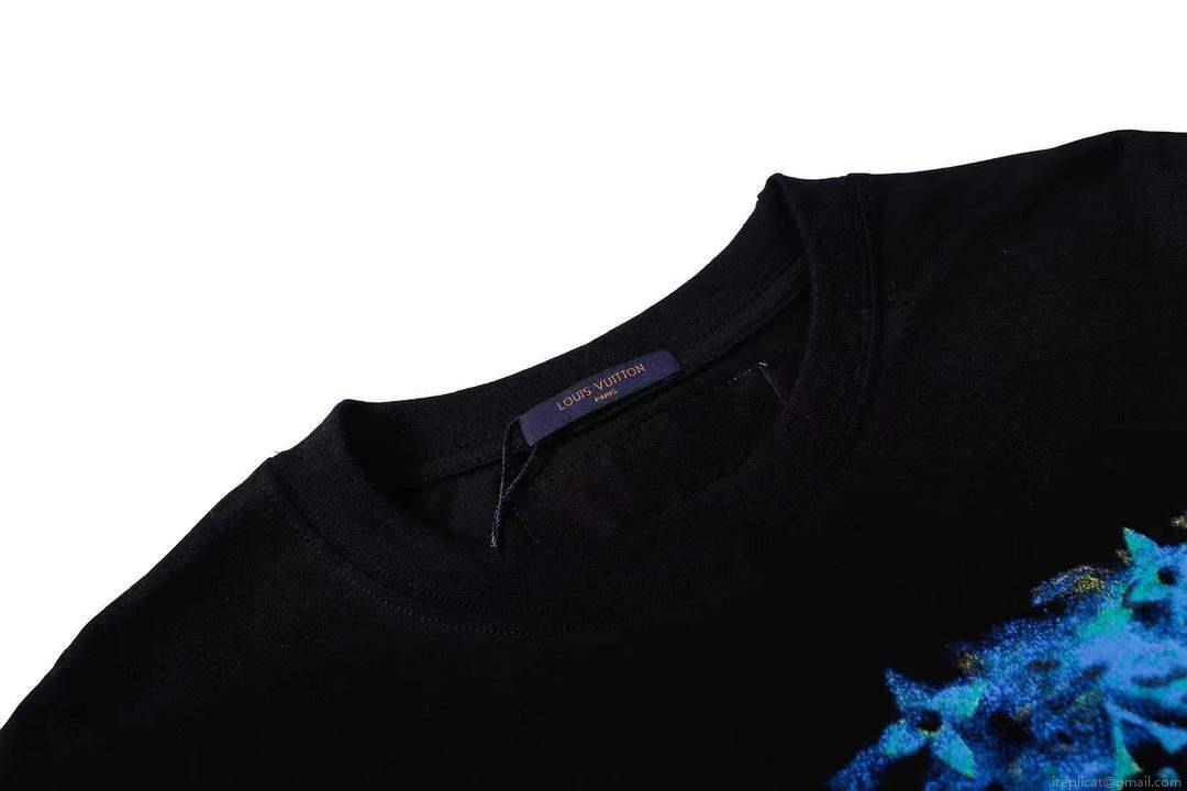 LV 1AAU5B Louis Vuitton Print Cotton Jersey Men Women’s T-shirt L56202