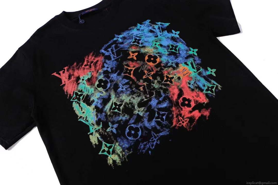 LV 1AAU5B Louis Vuitton Print Cotton Jersey Men Women’s T-shirt L56202