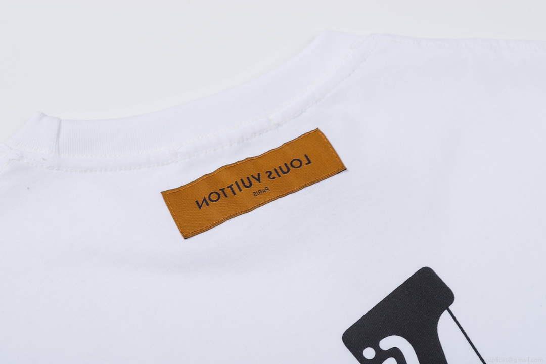 LV 1AAU5B Louis Vuitton Print Cotton Jersey Men Women’s T-shirt L56205