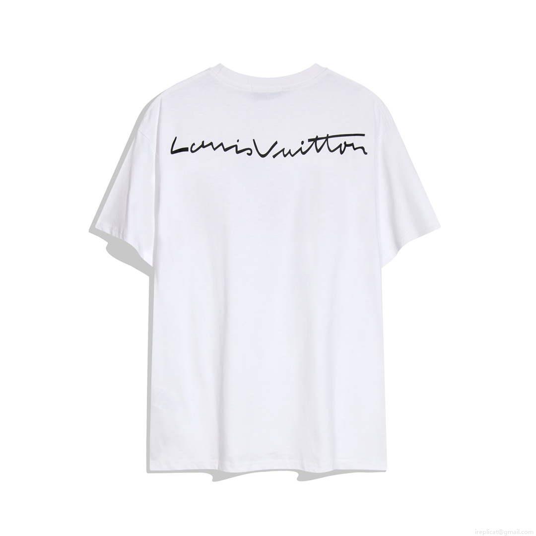 LV 1AAU5B Louis Vuitton Print Cotton Jersey Men Women’s T-shirt L56209