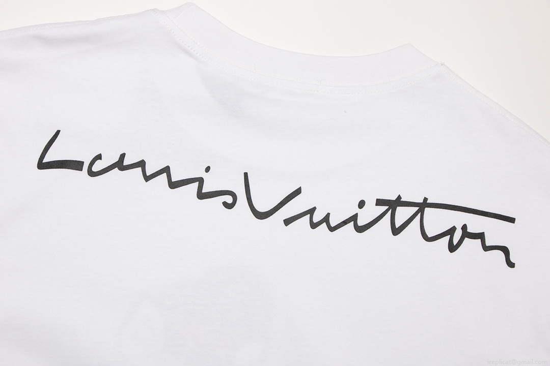LV 1AAU5B Louis Vuitton Print Cotton Jersey Men Women’s T-shirt L56209
