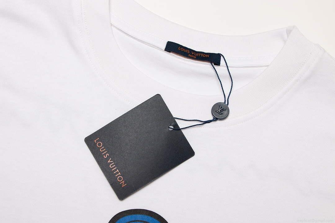 LV 1AAU5B Louis Vuitton Print Cotton Jersey Men Women’s T-shirt L56209