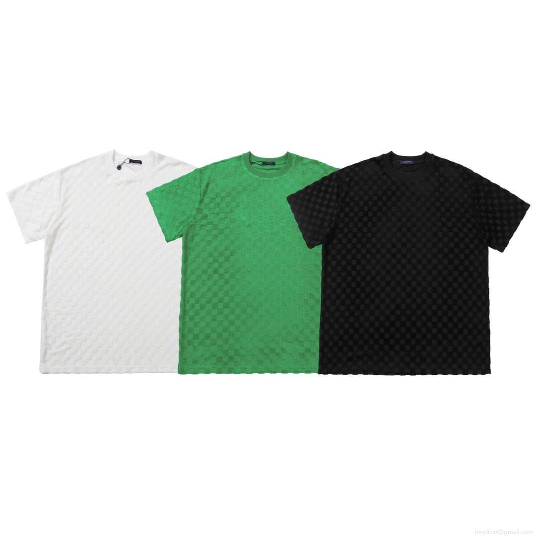 LV 1AAU5B Louis Vuitton New Towel Embroidery Men Women’s T-shirt L56218