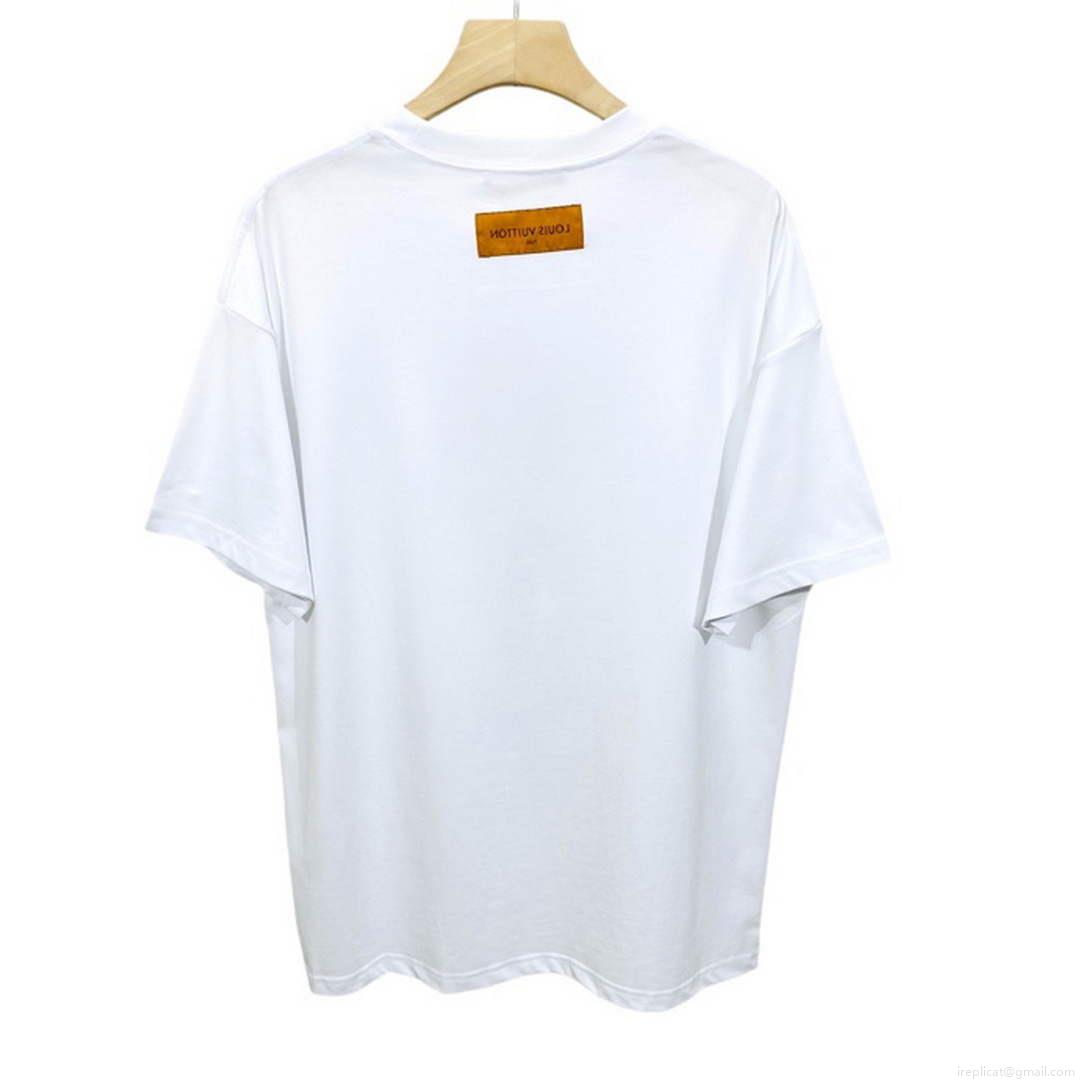 LV 1AB4UM Louis Vuitton Print Cotton Jersey Men Women’s T-shirt L56226