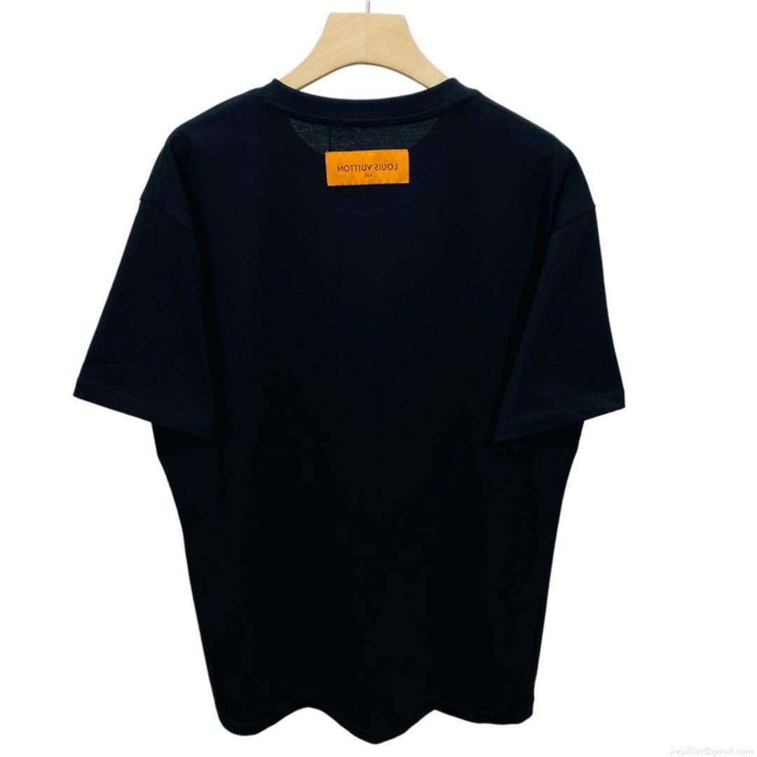 LV 1AB4UM Louis Vuitton Print Cotton Jersey Men Women’s T-shirt L56227