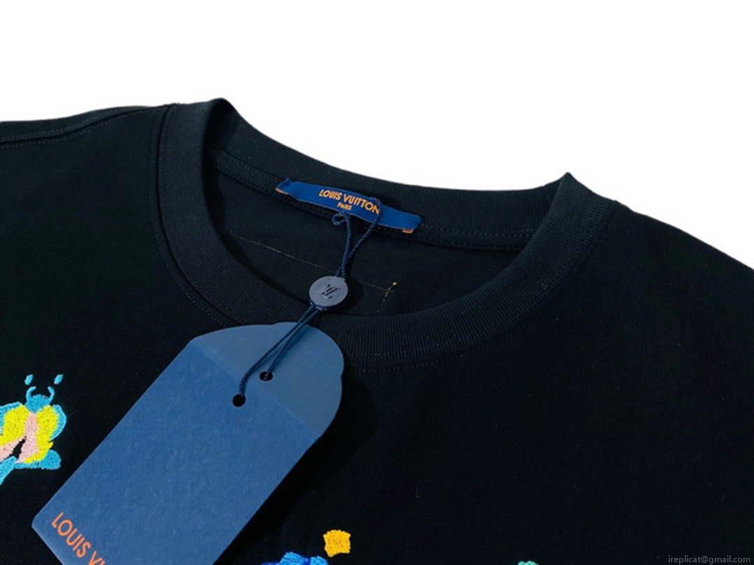 LV 1AB4UM Louis Vuitton Print Cotton Jersey Men Women’s T-shirt L56227