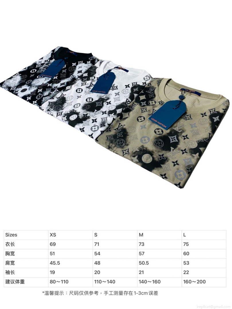 LV 1AB4UM Louis Vuitton Print Cotton Jersey Men Women’s T-shirt L56231