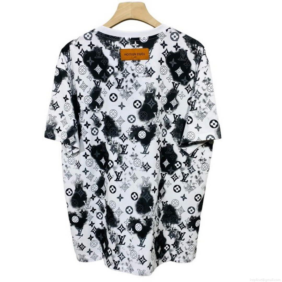 LV 1AB4UM Louis Vuitton Print Cotton Jersey Men Women’s T-shirt L56232