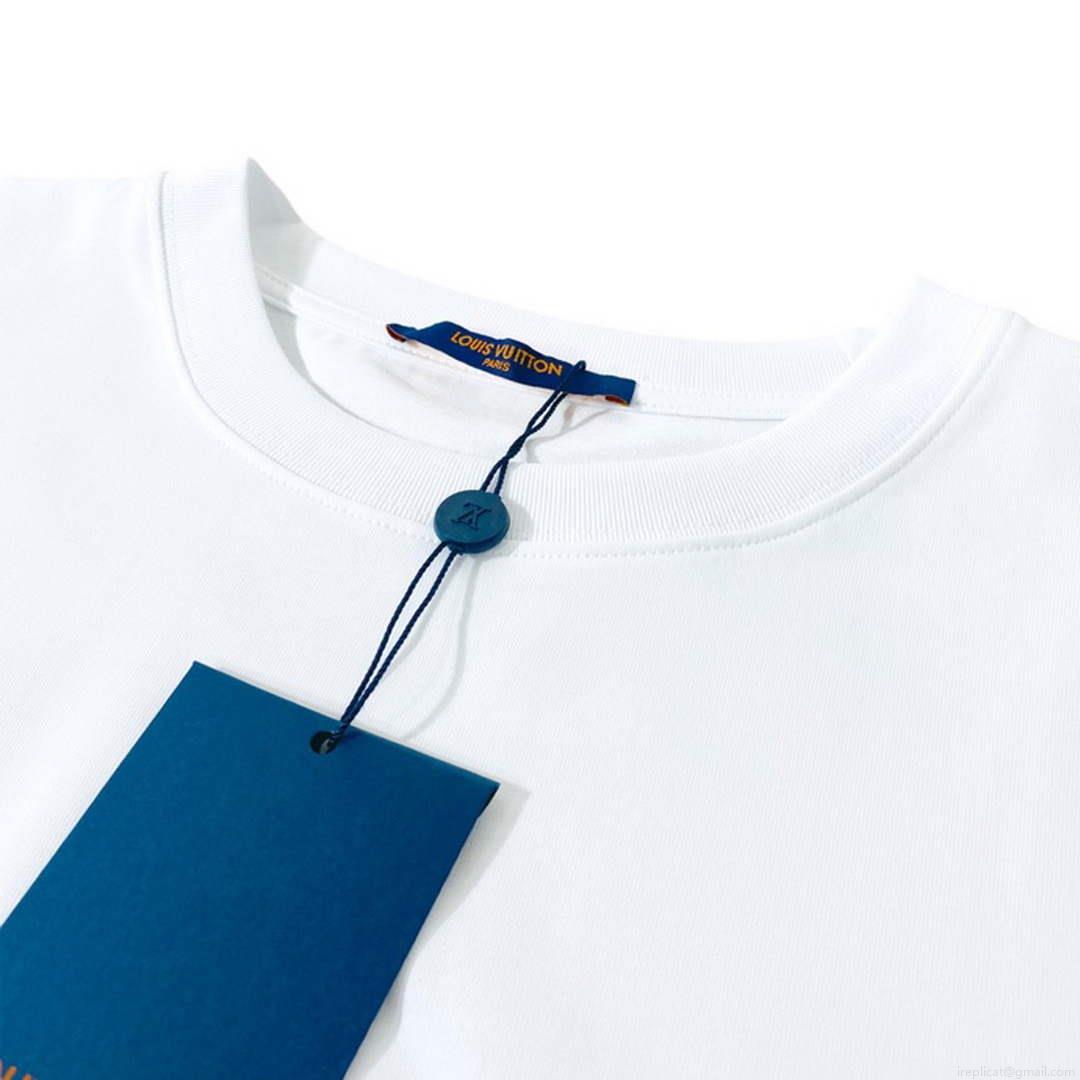 LV 1AB4UM Louis Vuitton Print Cotton Jersey Men Women’s T-shirt L56235