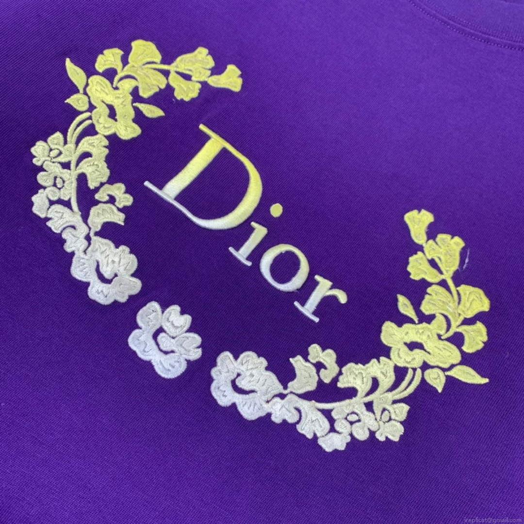 Dior 313J696 Men’s Women’s Relaxed Fit Cotton Jersey T-shirt D65843
