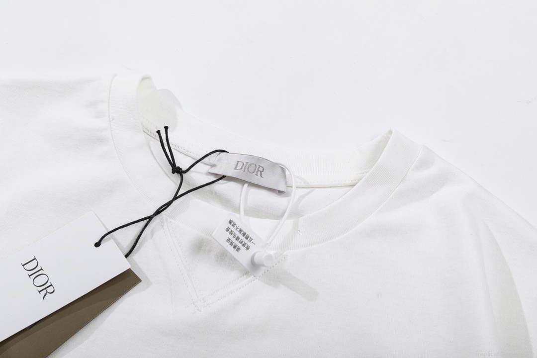 Dior 313J696 Men’s Women’s Relaxed Fit Cotton Jersey T-shirt D65849