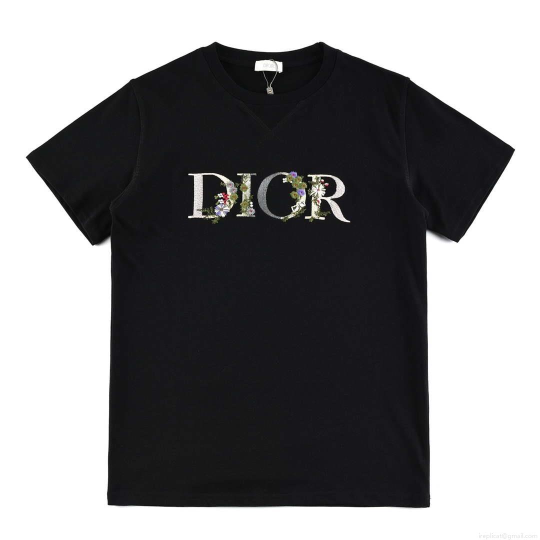 Dior 313J696 Men’s Women’s Relaxed Fit Cotton Jersey T-shirt D65850
