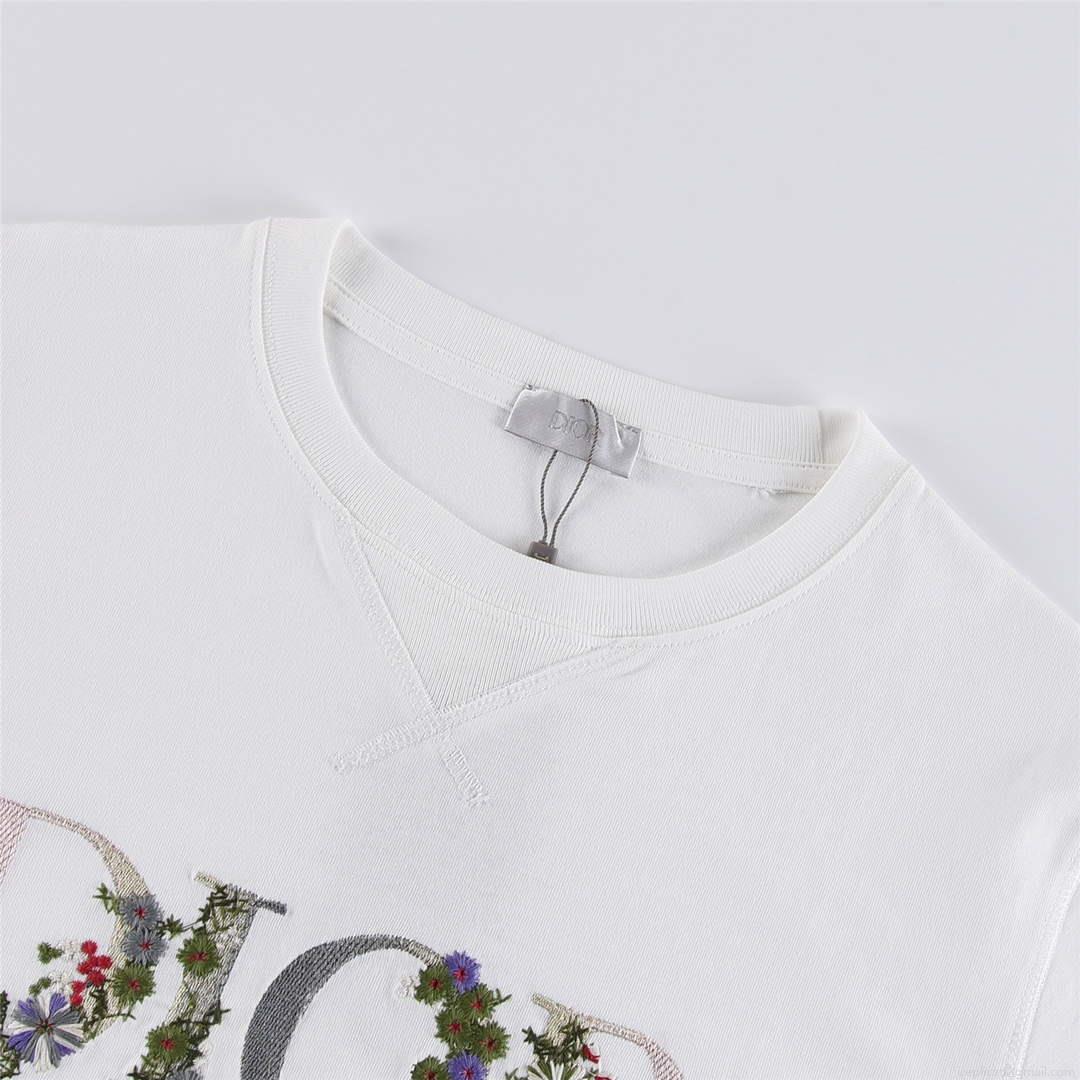 Dior 313J696 Men’s Women’s Relaxed Fit Cotton Jersey T-shirt D65851