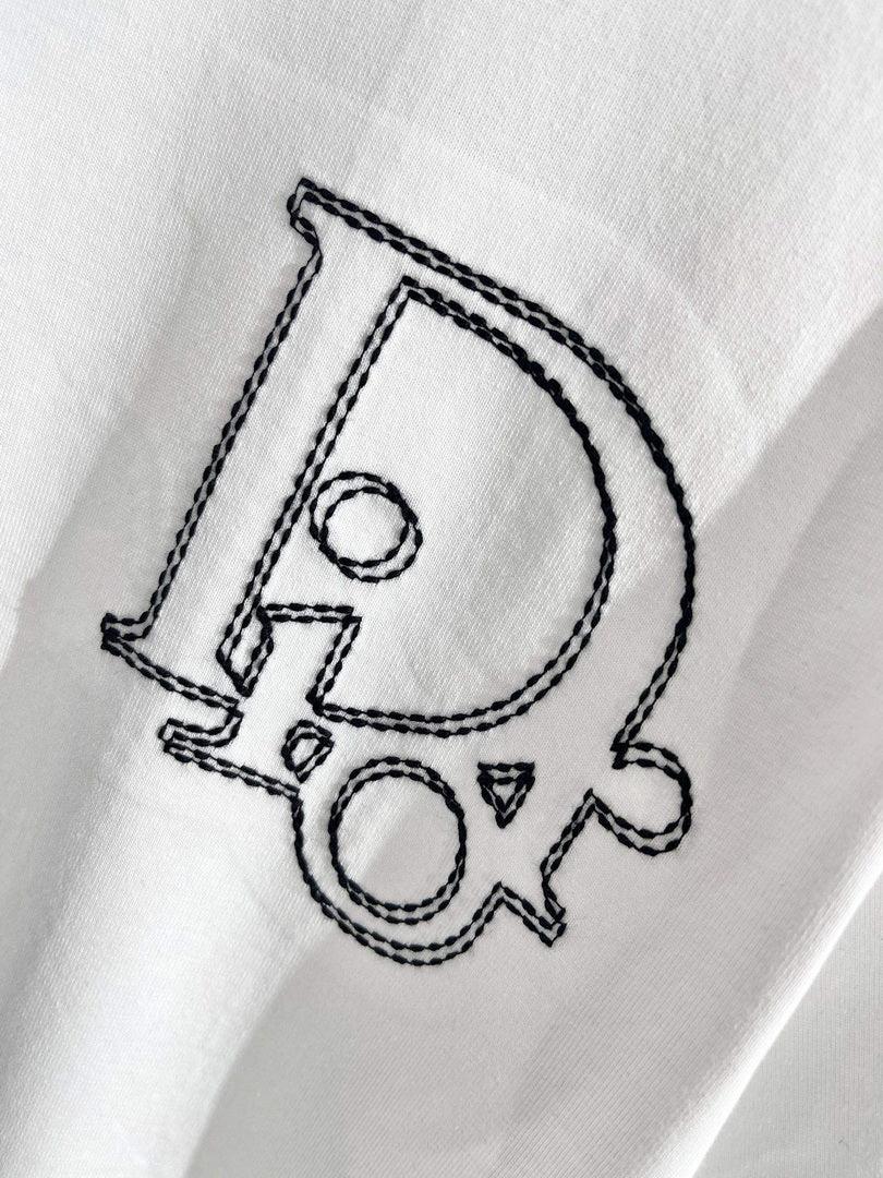 Dior 313J696 Men’s Women’s Relaxed Fit Cotton Jersey T-shirt D65852