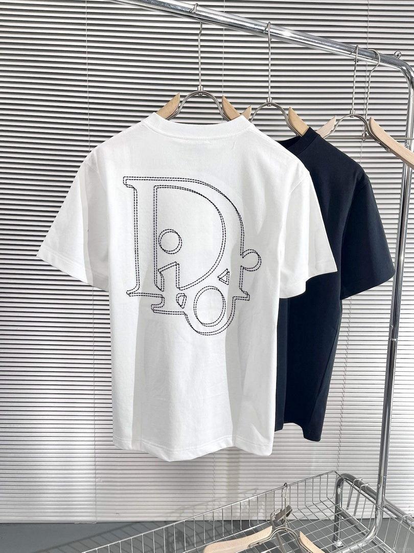Dior 313J696 Men’s Women’s Relaxed Fit Cotton Jersey T-shirt D65852