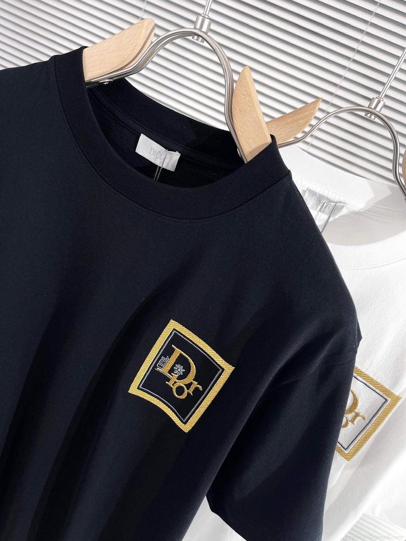 Dior 313J696 Men’s Women’s Relaxed Fit Cotton Jersey T-shirt D65854