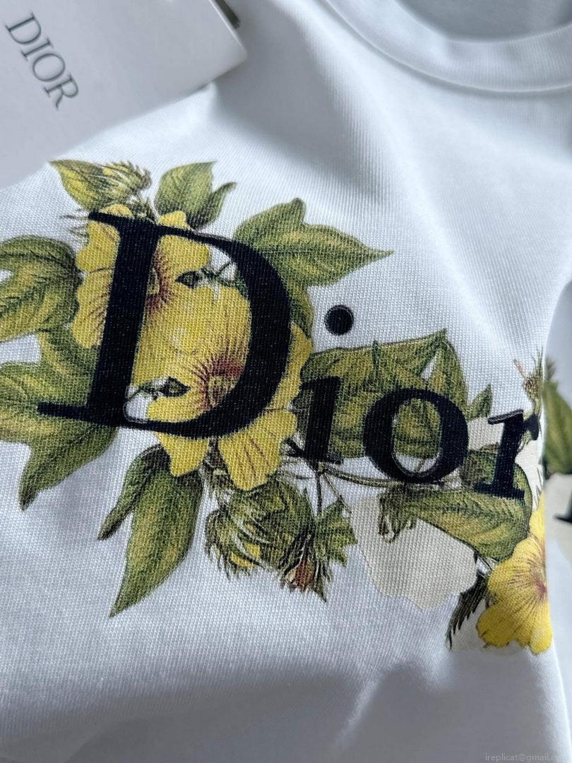 Dior 313J696 Men’s Women’s Relaxed Fit Cotton Jersey T-shirt D65856