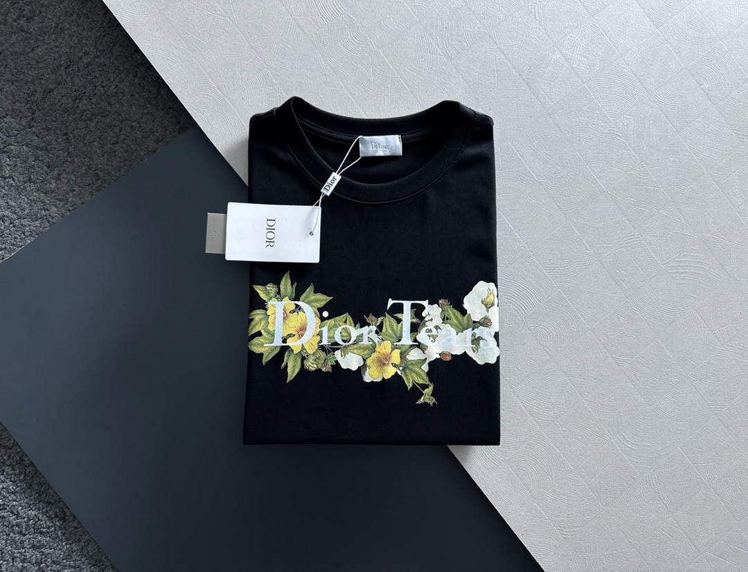 Dior 313J696 Men’s Women’s Relaxed Fit Cotton Jersey T-shirt D65857