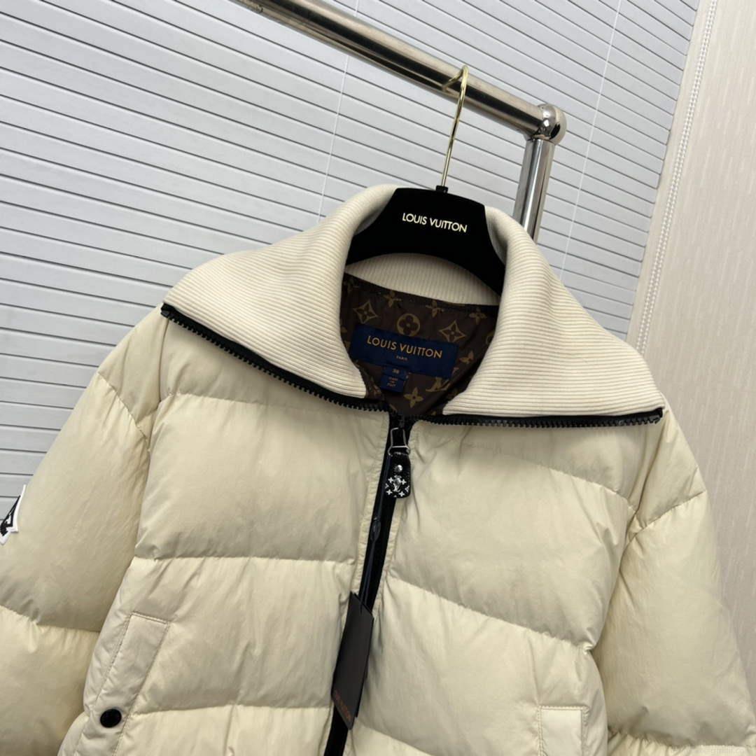 LV 1AAK8E Louis Vuitton Women’s Fashion Clothing Cropped Puffer Jacket L55736