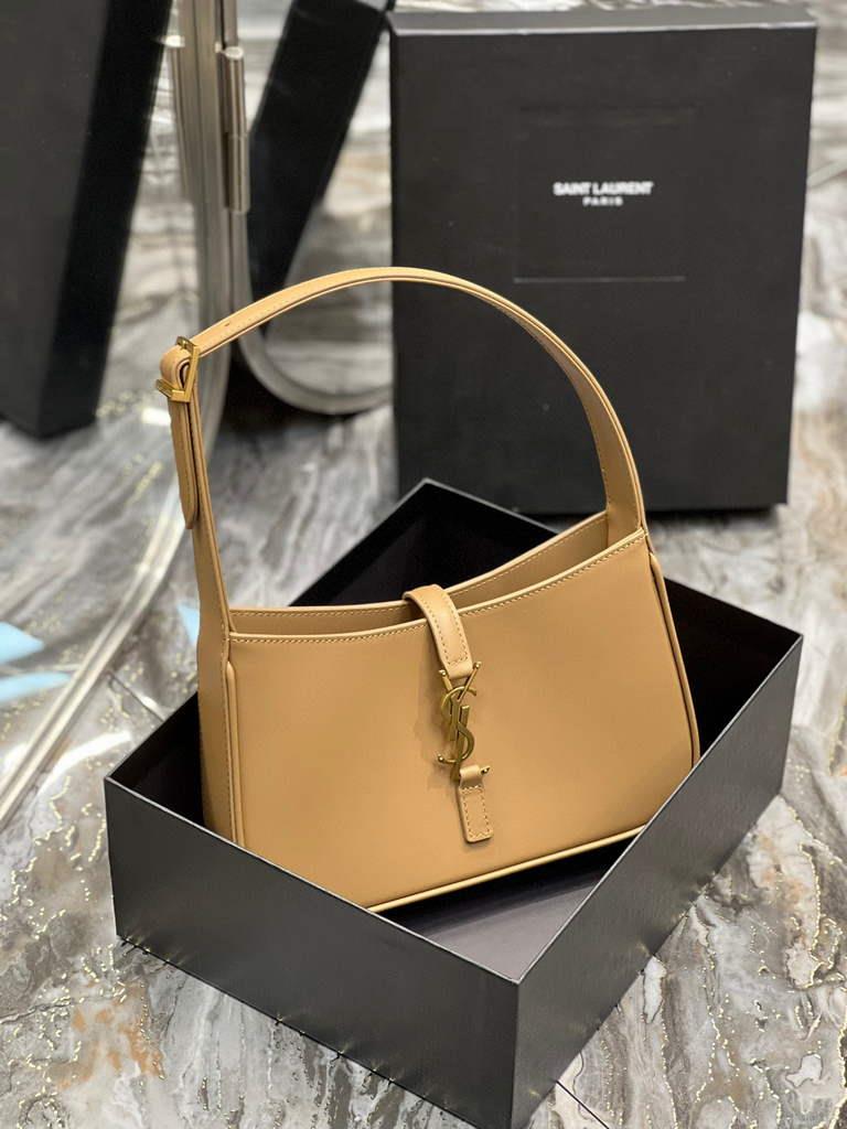 YSL LE5À7 Hobo Bag In Smooth Leather 657228 Apricot