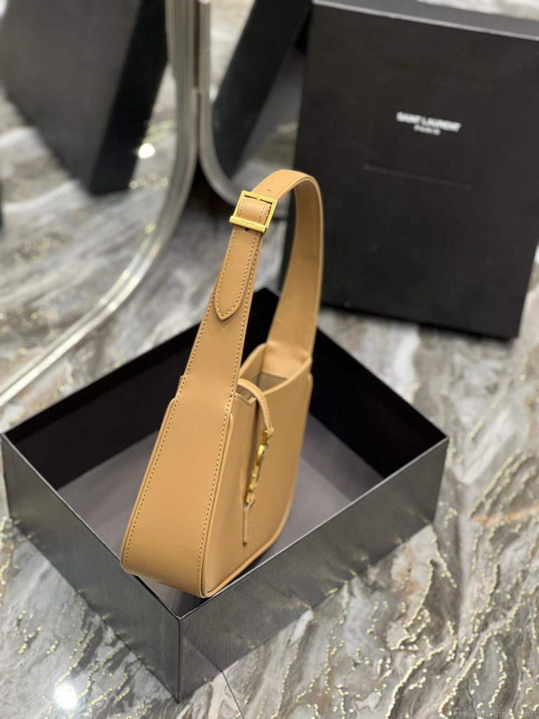 YSL LE5À7 Hobo Bag In Smooth Leather 657228 Apricot