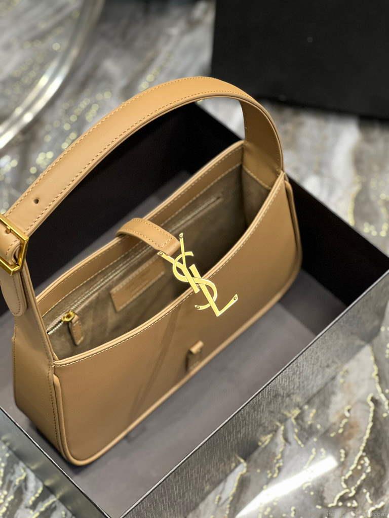 YSL LE5À7 Hobo Bag In Smooth Leather 657228 Apricot