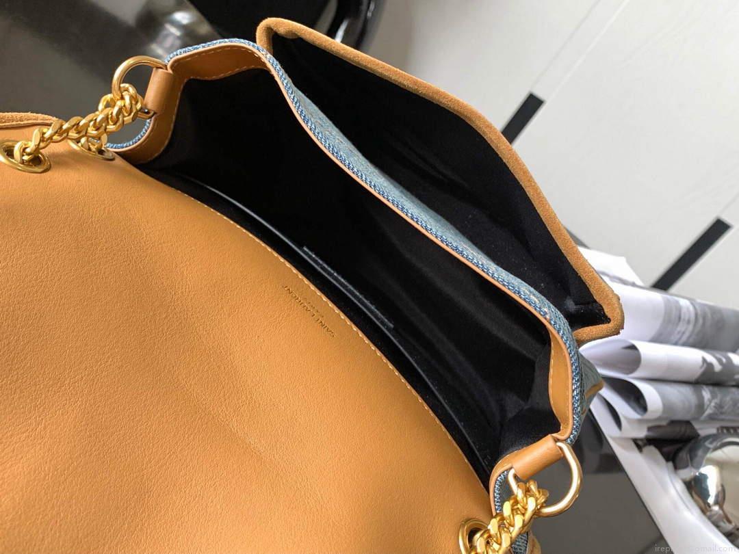 YSL 633151 Niki Baby Chain Bag Denim with leather
