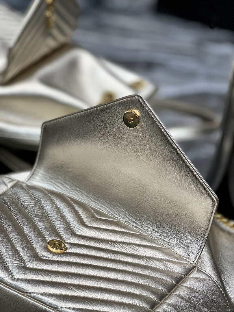 YSL 672609 Yves Saint Laurent Joe Backpack In Lambskin Gold