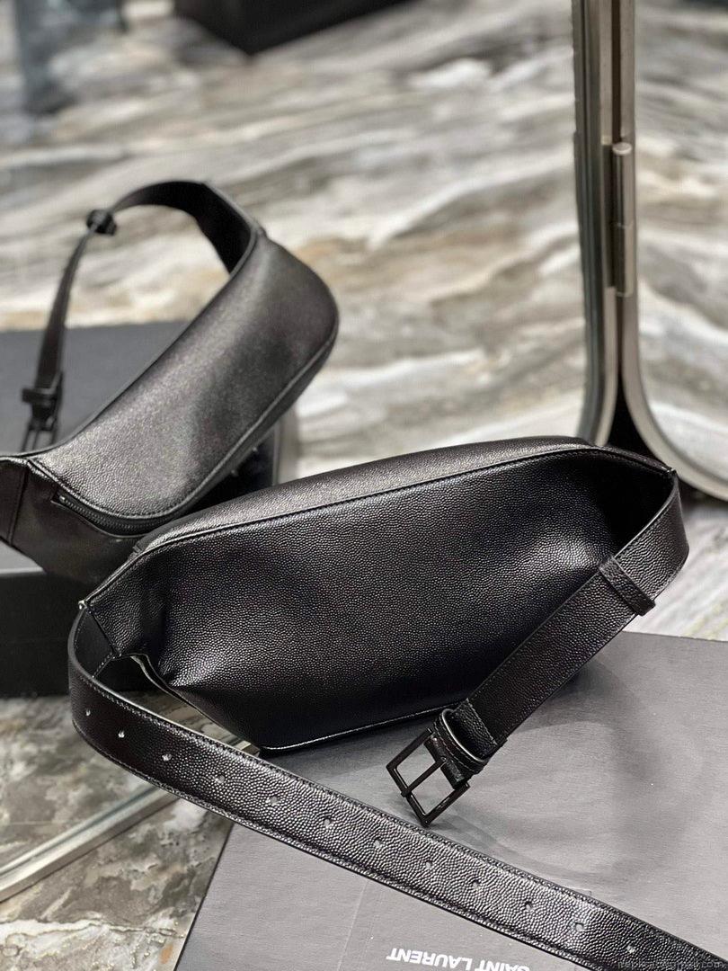 YSL 569737 Classic Crossbody Leather Bag Black Buckle