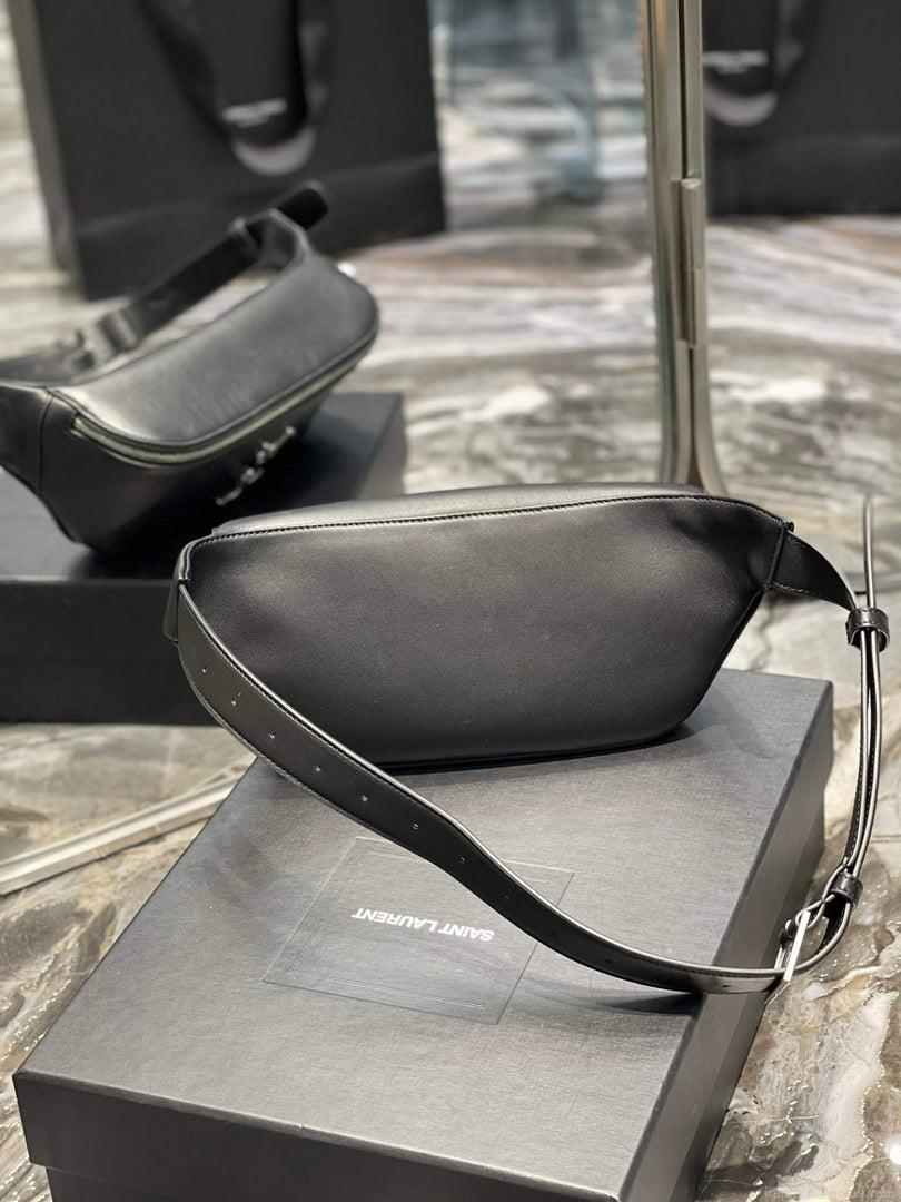 YSL 569737 Classic Crossbody Leather Bag Silver Buckle