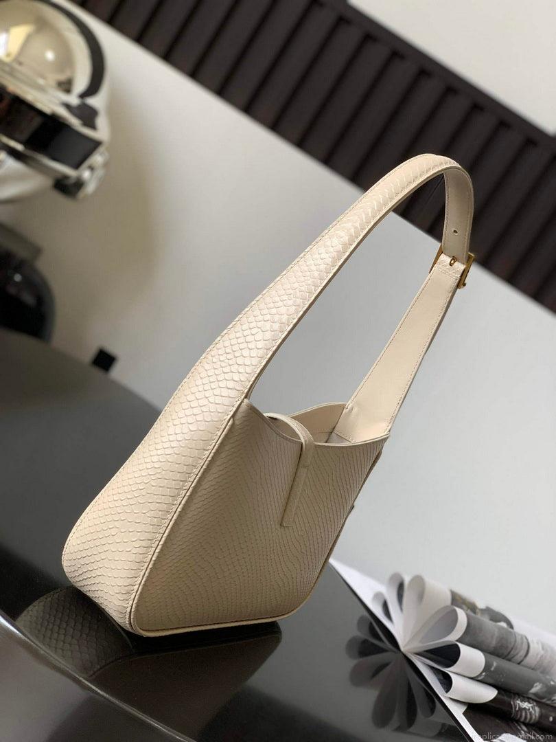 YSL LE5À7 657228 Hobo Bag Python Leather light apricot