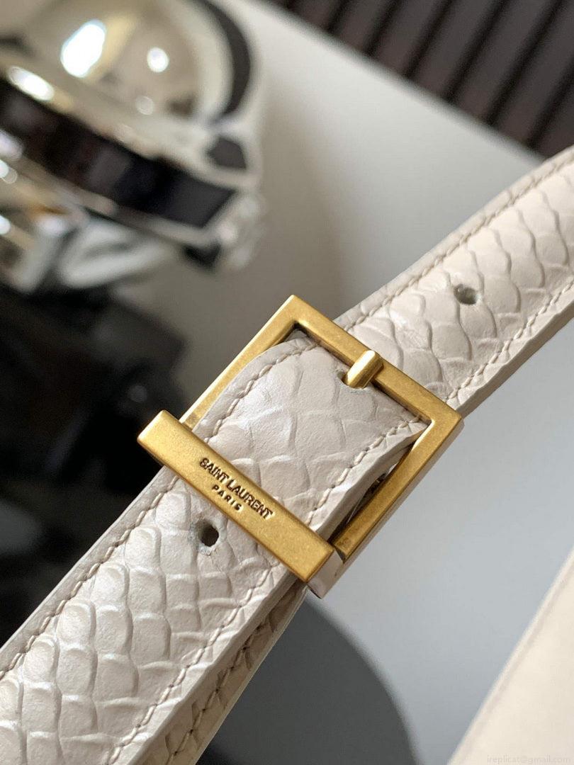 YSL LE5À7 657228 Hobo Bag Python Leather light apricot