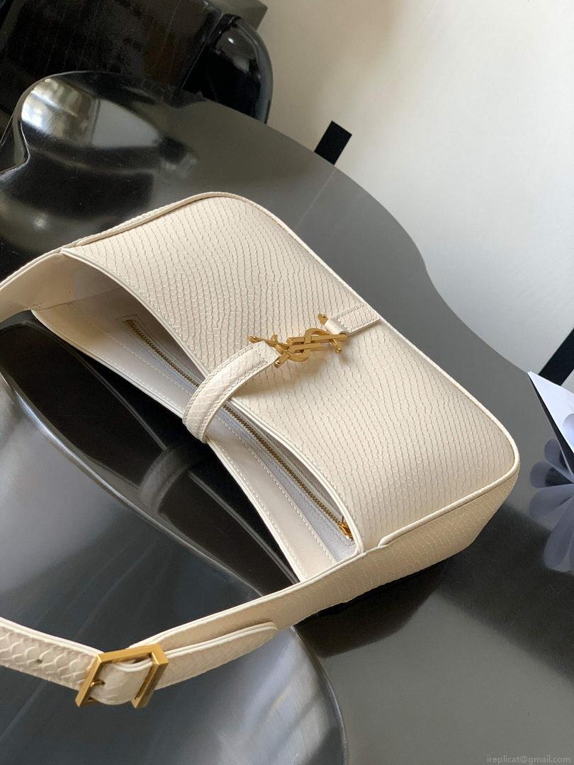 YSL LE5À7 657228 Hobo Bag Python Leather light apricot