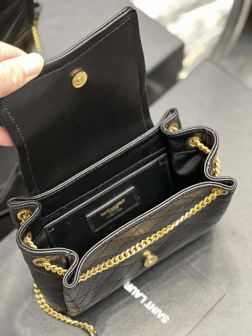 YSL 6727381 Mini Nolita In Lambskin Black