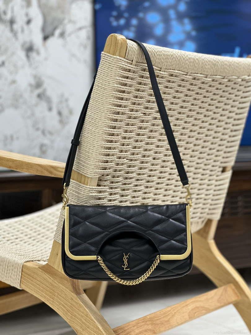 YSL 754001 Cerniera YSL Quilted Leather Top-Handle Bag LE 87