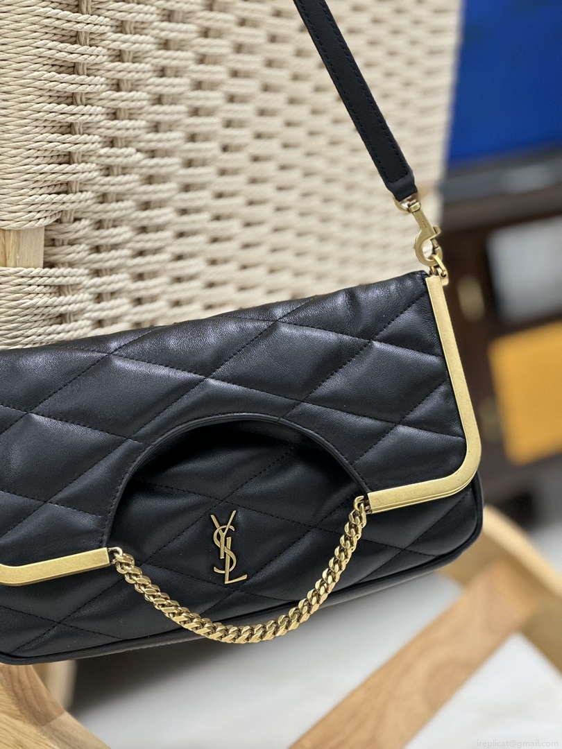 YSL 754001 Cerniera YSL Quilted Leather Top-Handle Bag LE 87