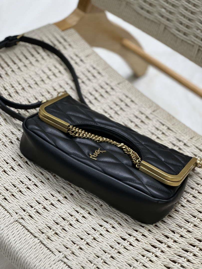 YSL 754001 Cerniera YSL Quilted Leather Top-Handle Bag LE 87