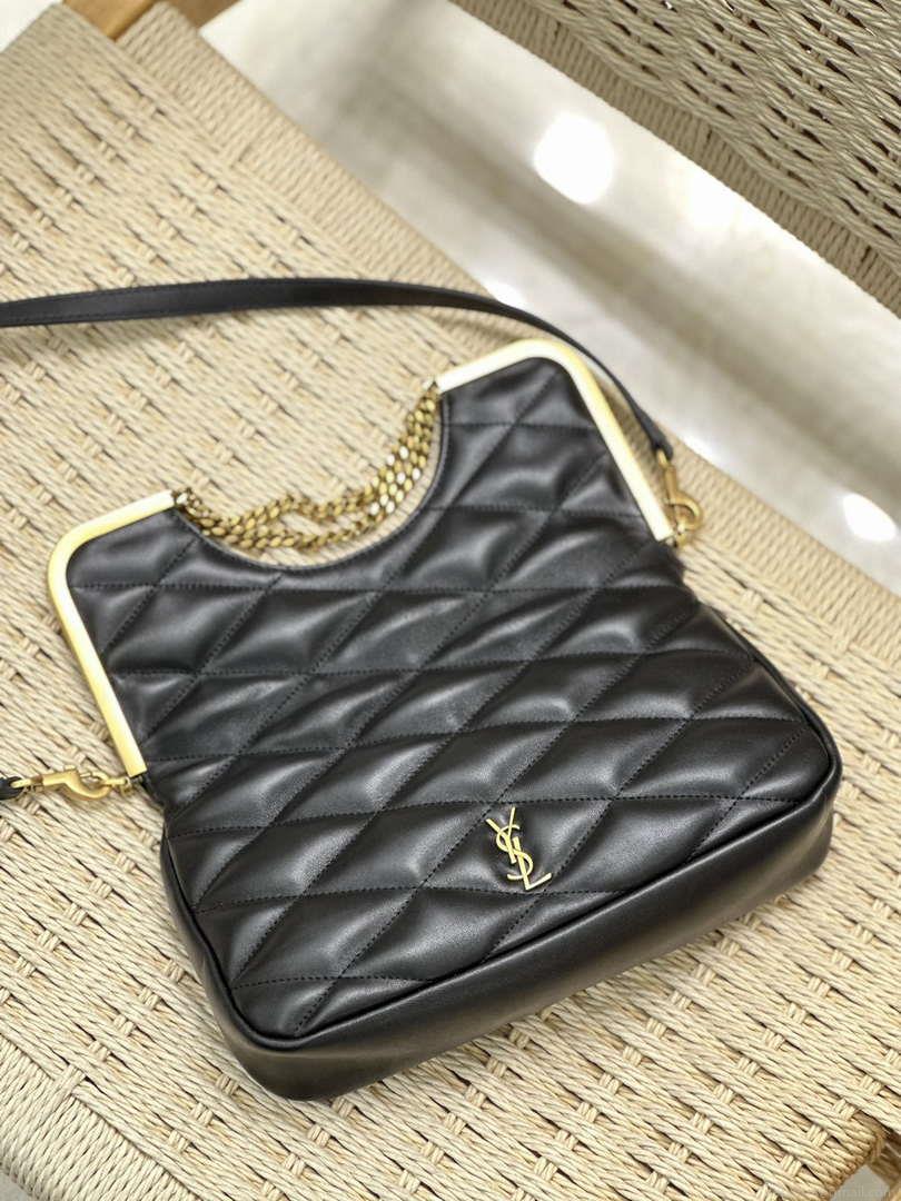 YSL 754001 Cerniera YSL Quilted Leather Top-Handle Bag LE 87