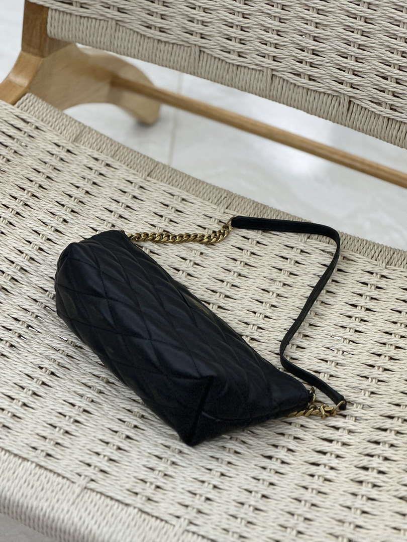 YSL 755979 SAINT LAURENT Gaby Zipped Bag Black