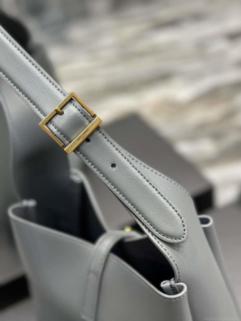 YSL 713938 LE 5 A 7 Supple Small In Grained Leather Blue