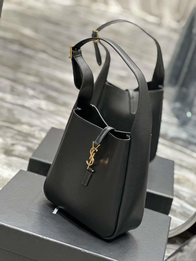 YSL 713938 LE 5 A 7 Supple Small In Grained Leather Black