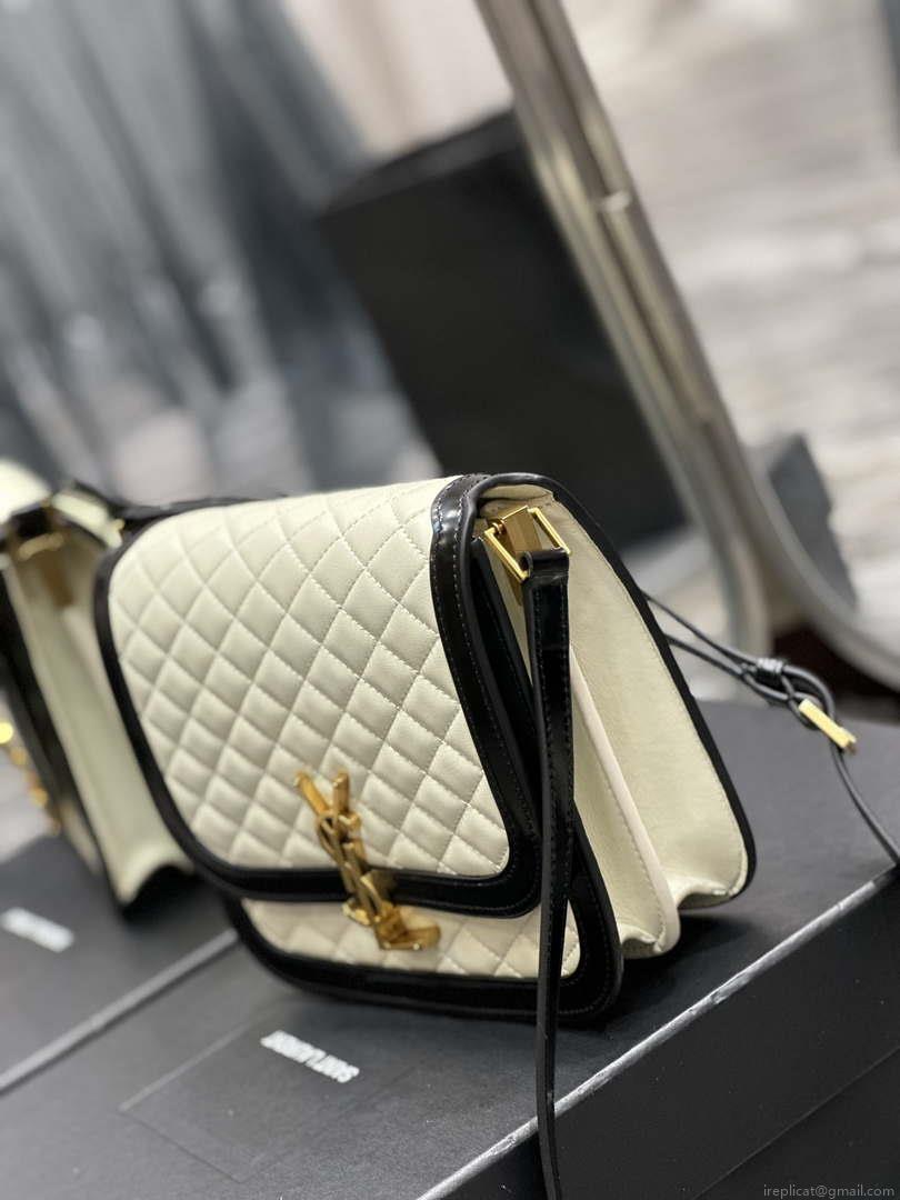 YSL 635025 Saint Laurent Solferino Medium Soft Satchel In Lambsikn Leather Beige
