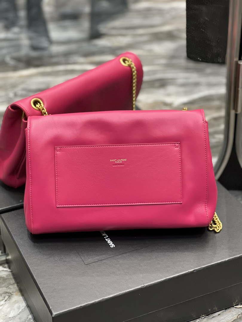 YSL 553804 Saint Laurent Reversible Medium Kate in Suede Rose Red