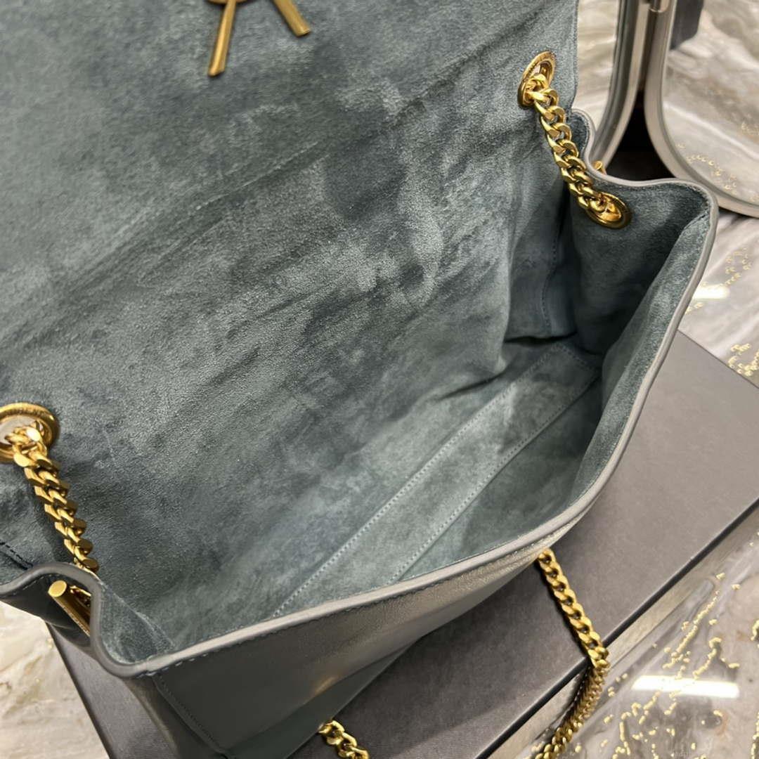 YSL 553804 Saint Laurent Reversible Medium Kate in Suede Blue