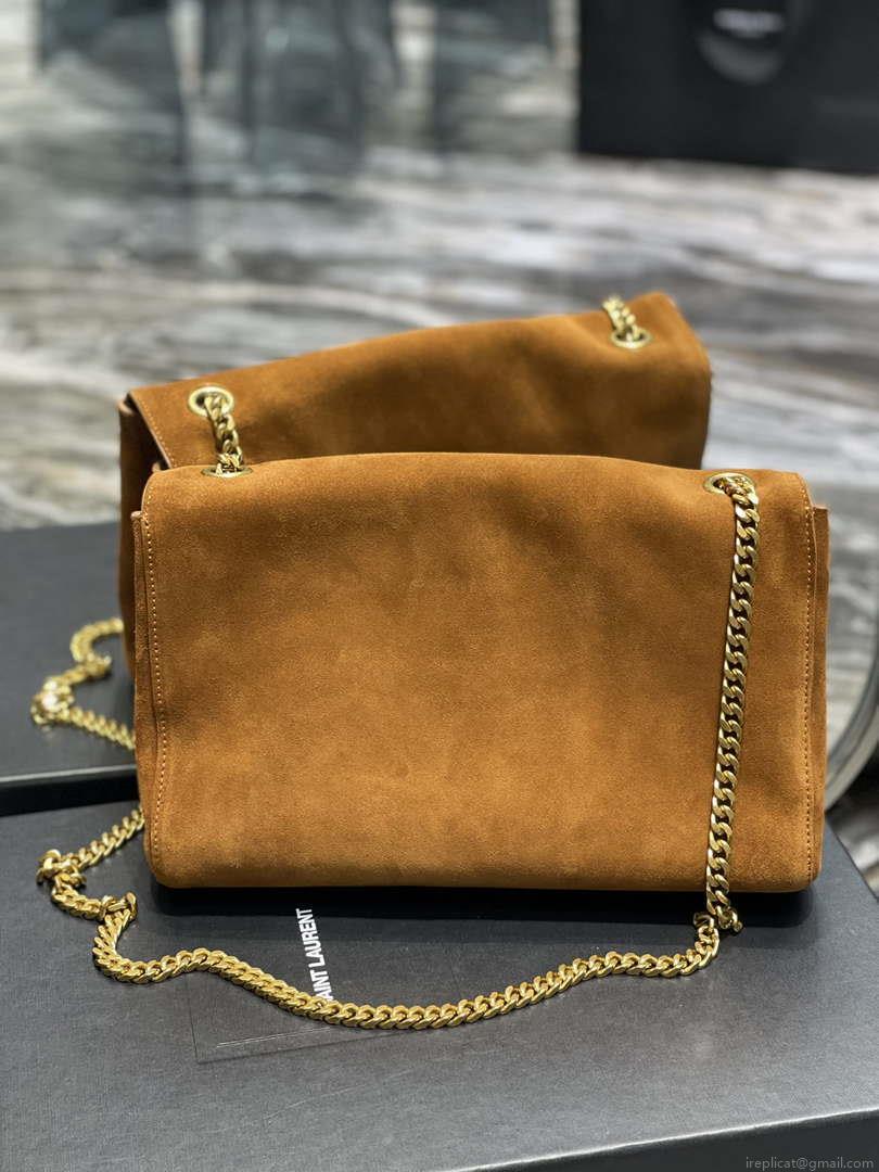 YSL 553804 Saint Laurent Reversible Medium Kate in Suede Brown