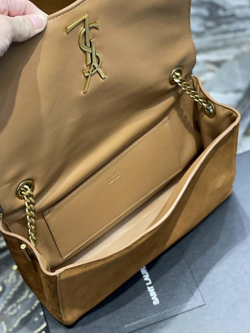 YSL 553804 Saint Laurent Reversible Medium Kate in Suede Brown
