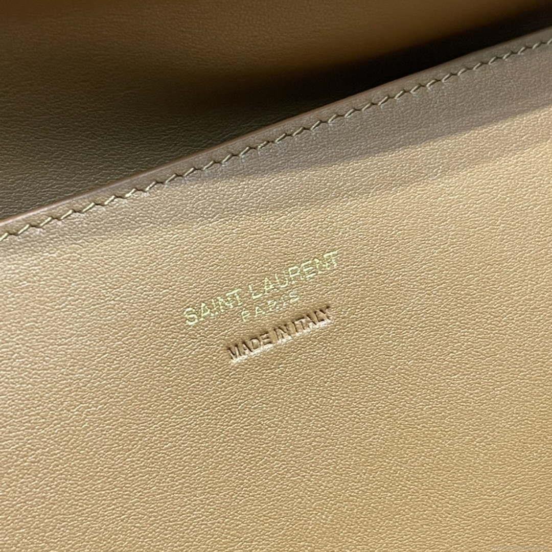 YSL 553804 Saint Laurent Reversible Medium Kate in Suede Brown
